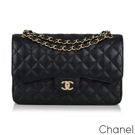 black classic flap chanel bag|Chanel classic flap black jumbo.